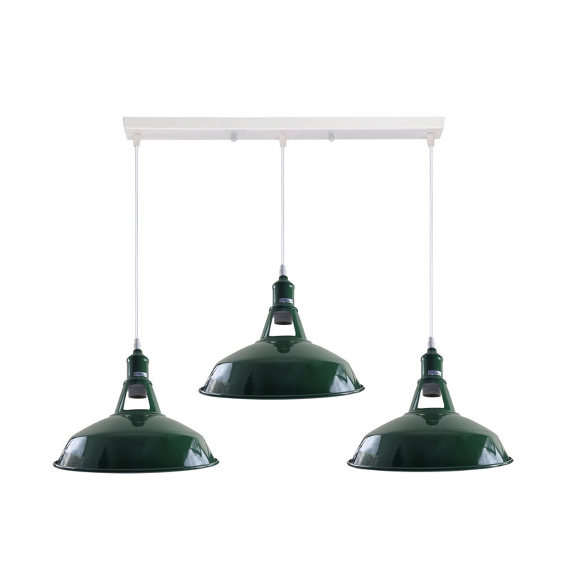 3 - Light Silver Kitchen Island Pendant, No, Green