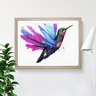 Hummingbird Splash Vol.1 Abstract - Single Picture Frame Painting