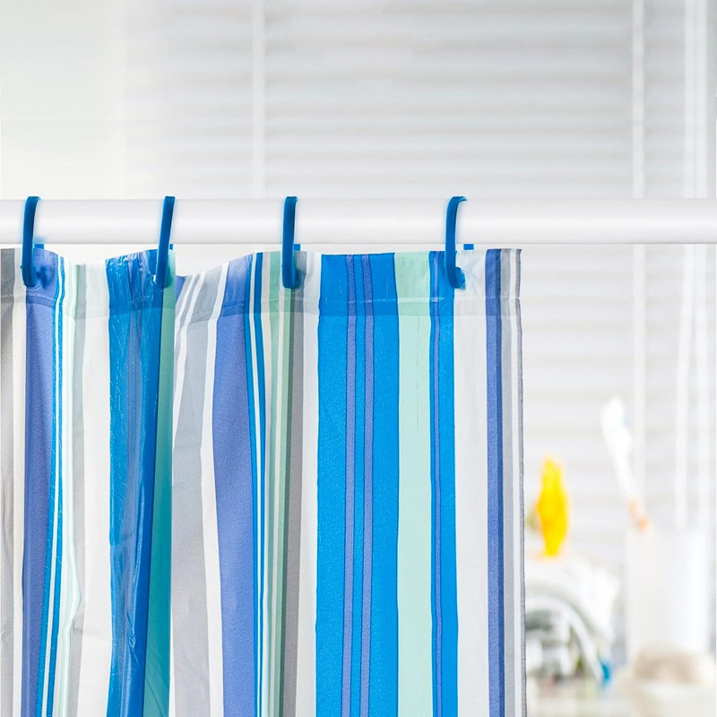 Tringle à rideau de douche à tension ajustable sans perçage requis Résistant à la rouille résistant aux intempéries pour placard de fenêtre de salle de bain Antidérapant durable