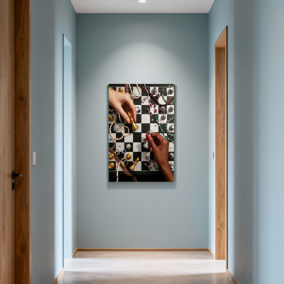 Fashion Chess Board Jewelry Hands Playing