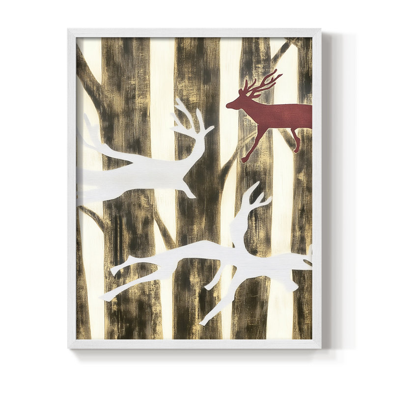 Christmas Holiday Art DCCXCVIII Framed Print - Solid Wood, H 15 po x l 12 po, Blanc