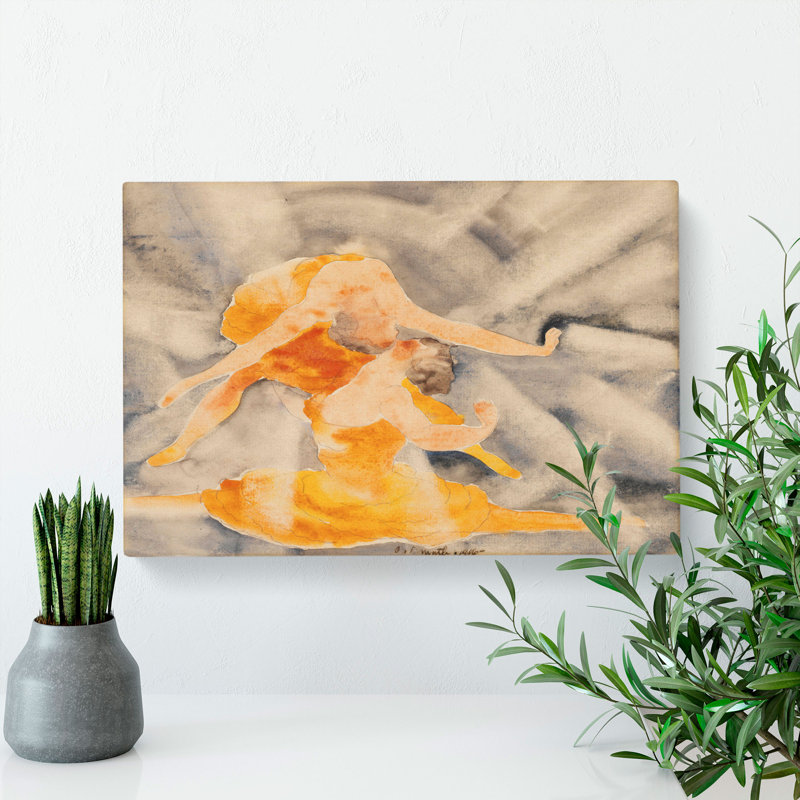 Two Female Acrobats by Charles Demuth - Wrapped Canvas Painting, 35cm H x 50cm W x 3cm D