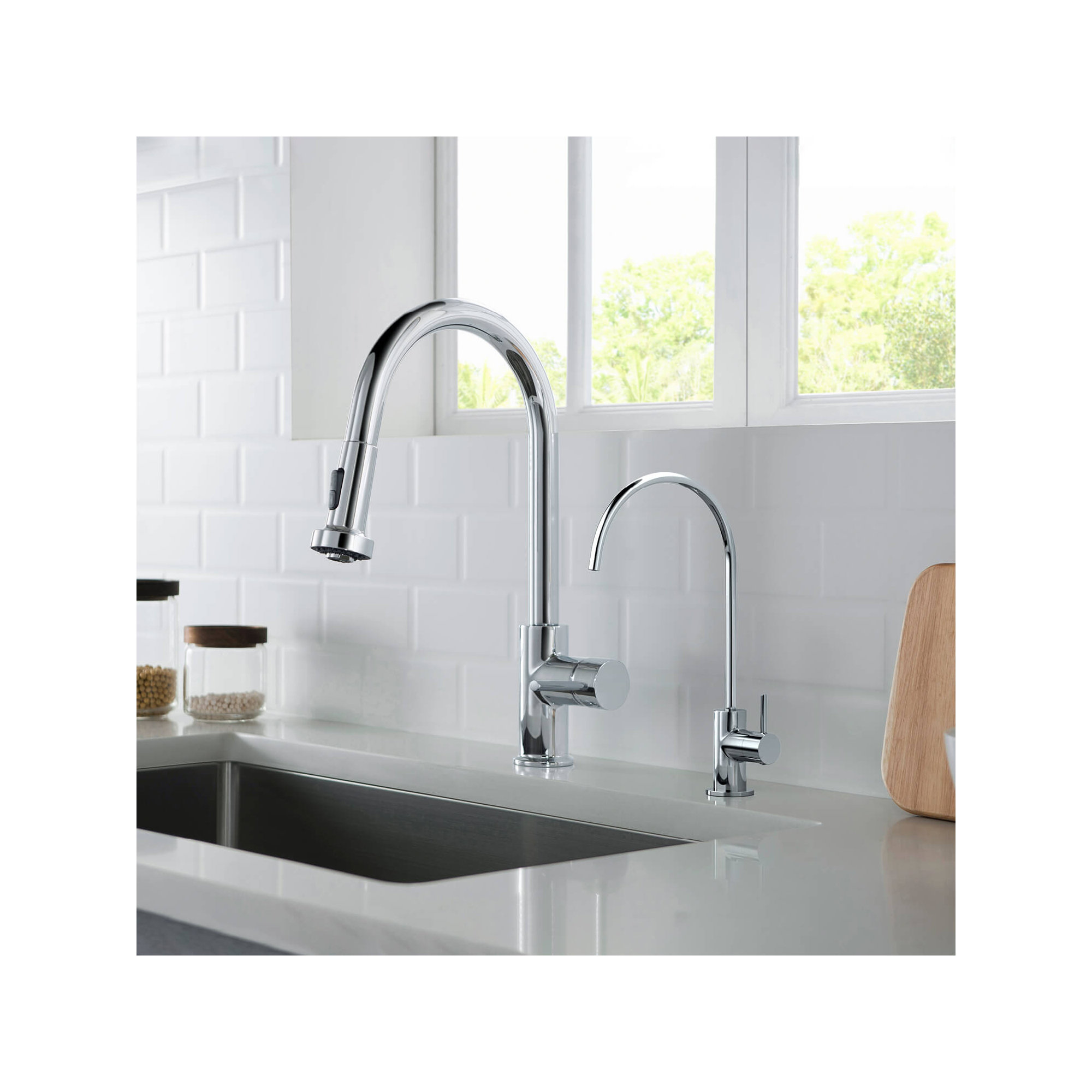 Circular Cold Water Dispensers, Chrome