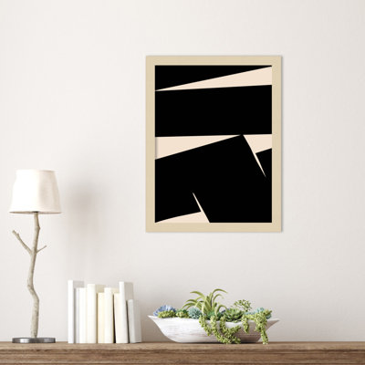 Black Plain Abstract Print by Little Dean