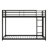 Metal Low Bunk Bed With Ladder-962980354