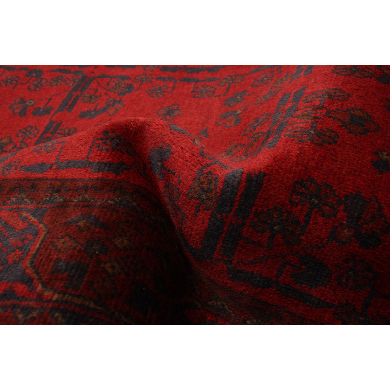 Tapis unique en laine noué à la main 3 pi 6 po x 4 pi 11 po nouvel âge Haussman