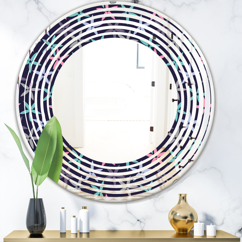 Miroir mural abstrait sans cadre V, H 31,5 po x l po