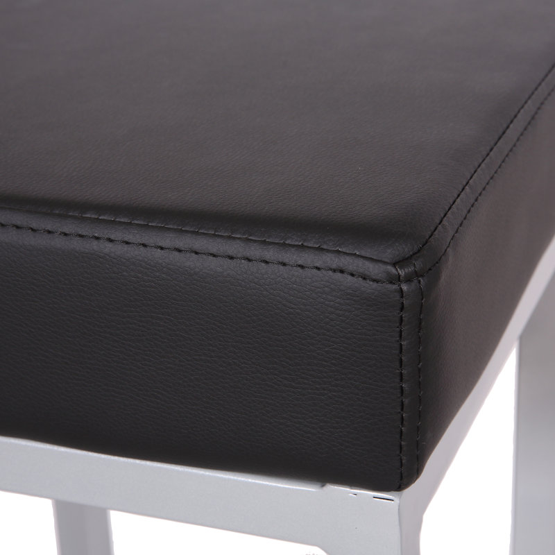 Cordish Upholstered Counter Stool with Metal Frame, Black