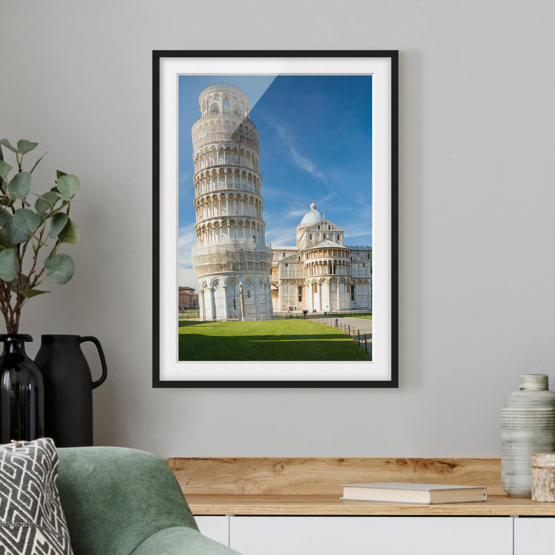 Gerahmter Fotodruck Der Schiefe Turm von Pisa