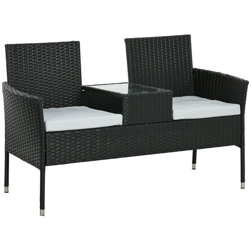 Chaise de patio avec coussins Bromelaid, Gris