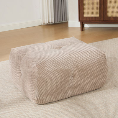Fauteuil d'appoint modulaire sans accoudoirs avec repose-pieds de 30,5 po avec repose-pieds, siège moderne, désossé, siège simple, avec repose-pieds, salon, chambre à coucher, dortoirs, sans assemblage requis