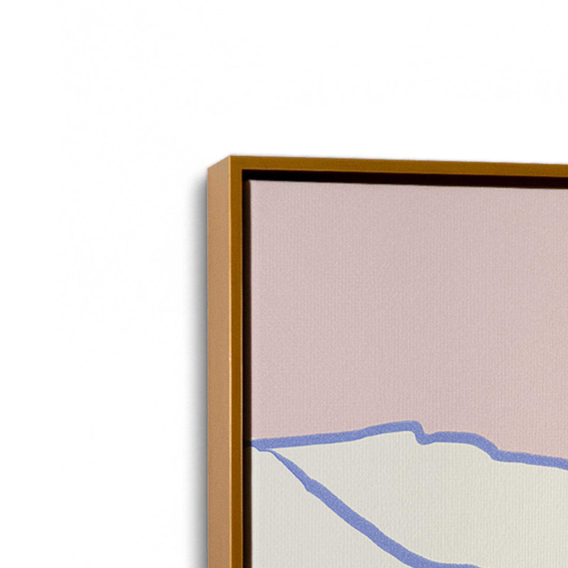 «Denver Landmark Skyline» par Deny Designs, reproduction d'art, 40 x 30, Doré, Toile avec cadre