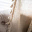 Rustic Floral  Semi Sheer Cotton Linen Blend  Drapes Curtain(2 Pieces)-786907934