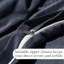 Housse de couette Southshore Basics de Southshore Fine Linens, bleu marine, en microfibre doublement brossée 90 g/m², fermeture éclair invisible et attaches aux coins, 2 taies d'oreiller King, King/California King-1947736101-1947770599