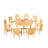 Cimah 5 - Person Teak Patio Dining Set with Round Table-116756303-68426684