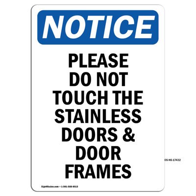 Please Do Not Touch the Stainless Sign