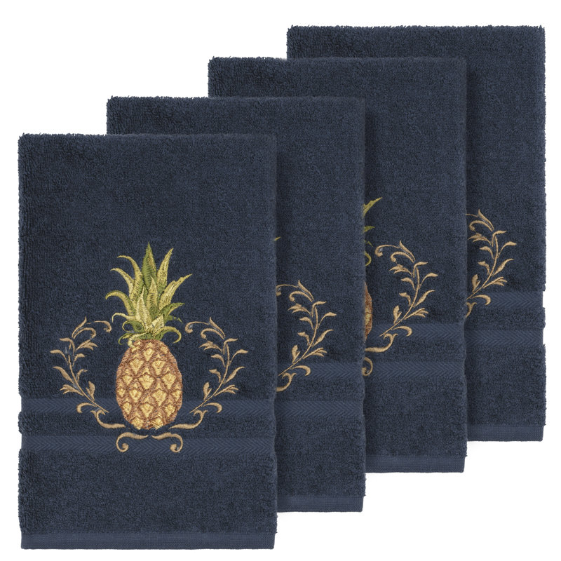 Welcome Turkish Cotton Hand Towel, Midnight Blue