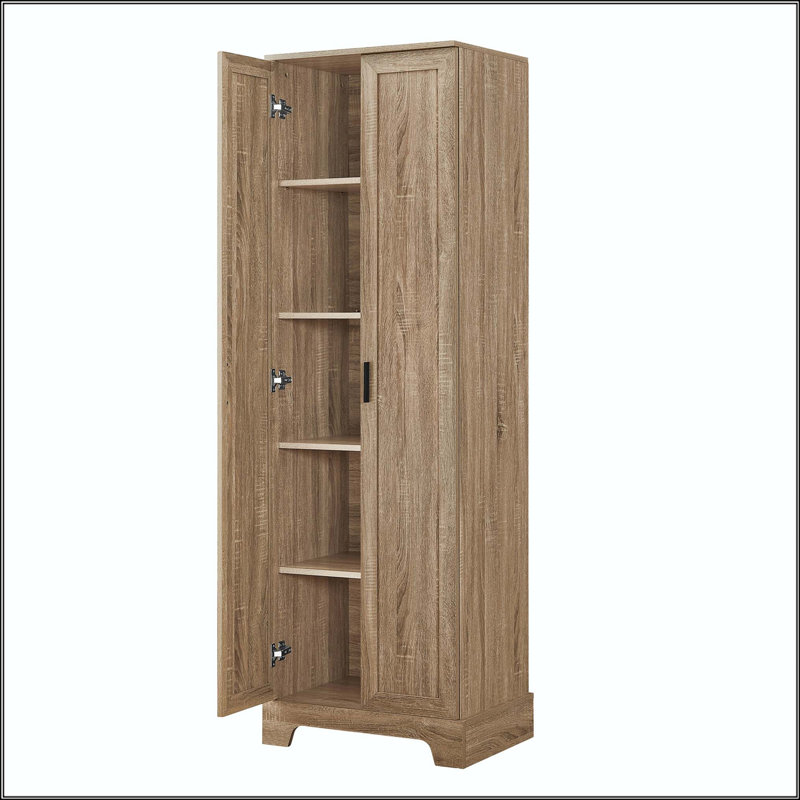 Storage Cabinet With Two Doors For Bathroom, Office, Adjustable Shelf, MDF Board, Brown