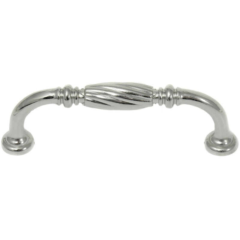 Poignée barre 5 po French Twist, Nickel poli, 5"