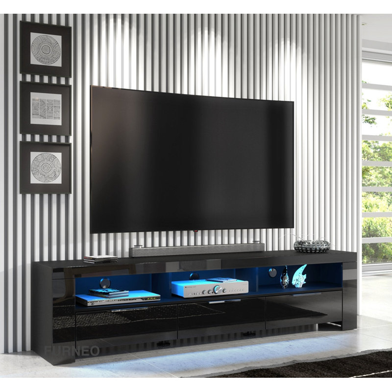 Phantom Unfinished TV Stand for TVs up to 75", Black
