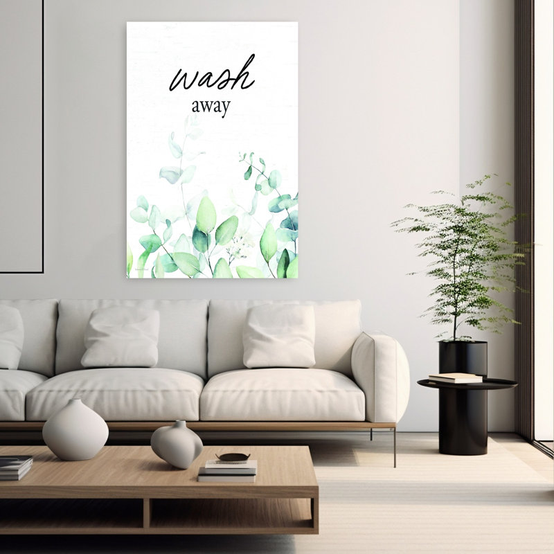 «Wash Away», art mural moderne abstrait nature, H 60 po x l 40 po