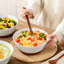 3-Piece 1620ml Sesame Glaze Stoneware Pasta Bowl Set-509946223