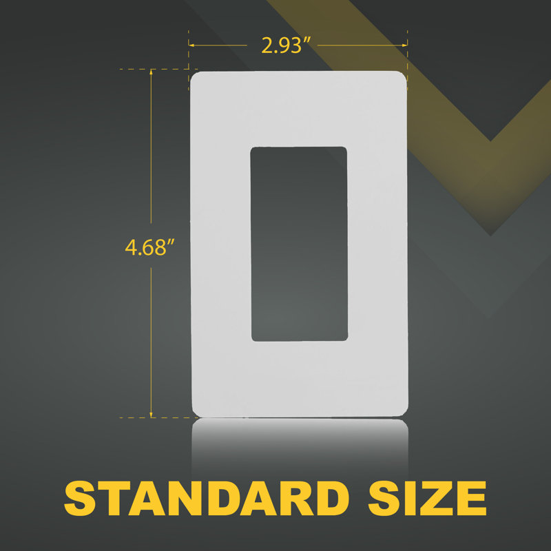 White Smooth 1-Gang Screwless Wall Plate Set