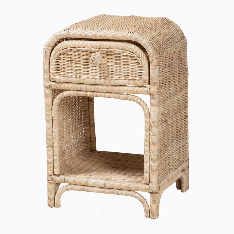 Table de chevet avec un tiroir et une tablette