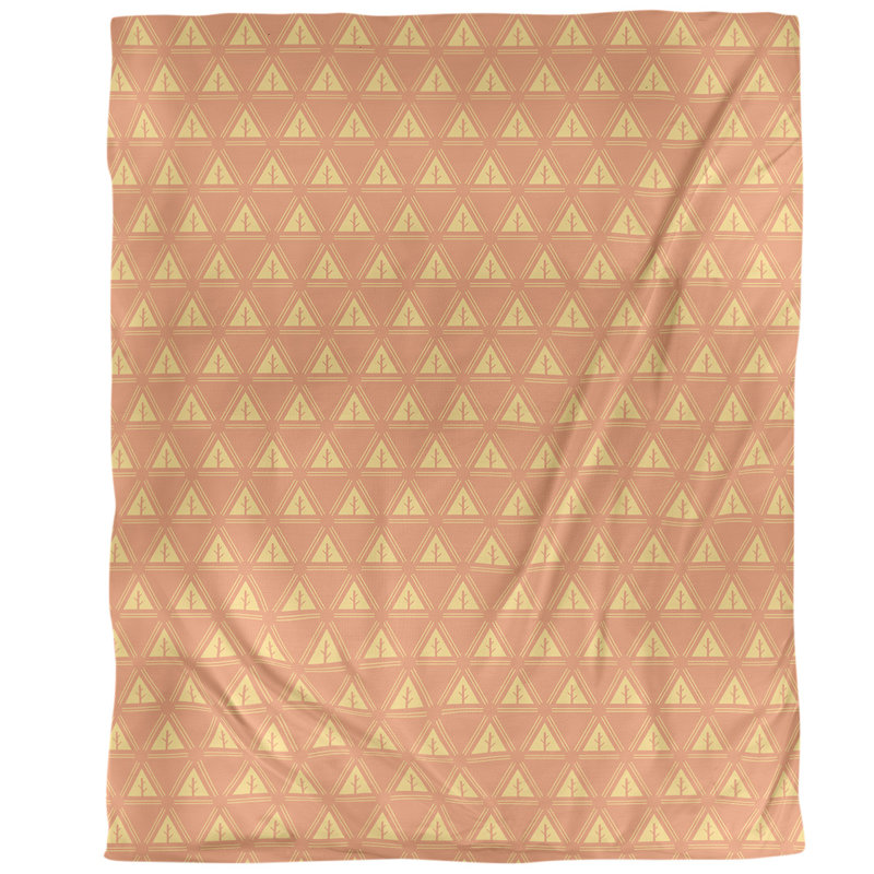 Housse de couette Theo Nath Minimalist Trees, Housse de couette pour très grand lit, Orange / doré, Microfibre