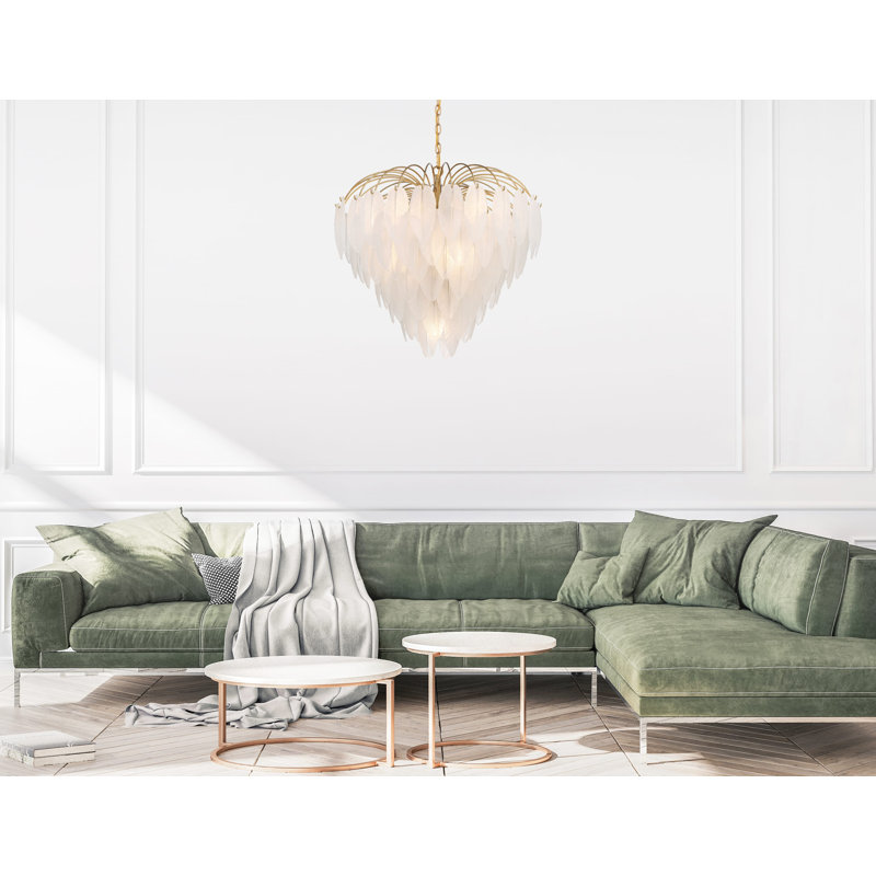 Boa 9-Light Chandelier in Warm Brass by Breegan Jane, 9 Lights