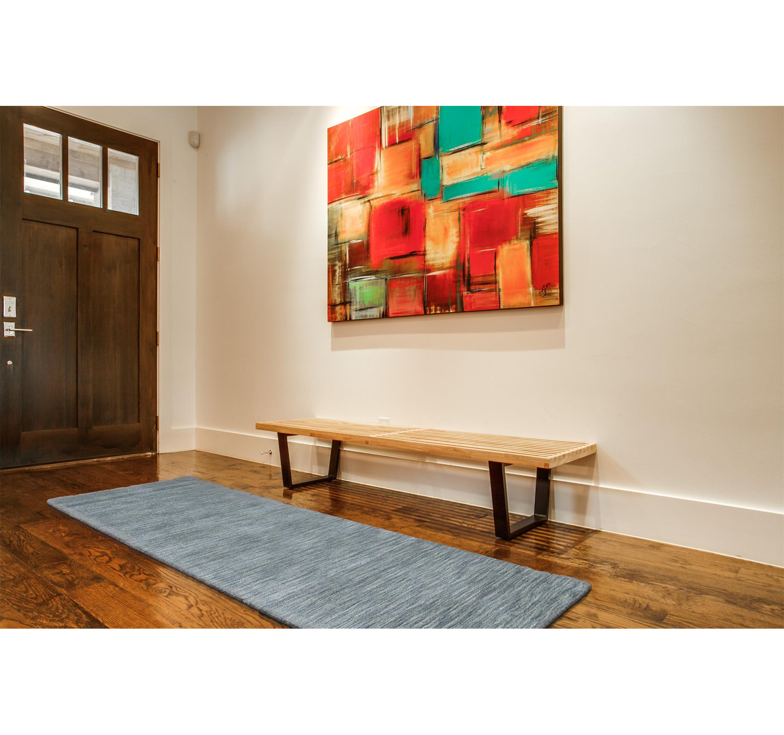 Kaden Handmade Wool Smoke Rug, Runner 2'6" x 8'