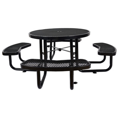 Table de pique-nique ronde en acier