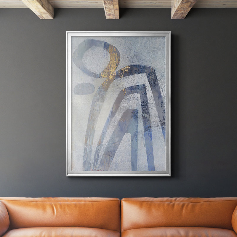 Aleyse Linx IV - reproduction de cadre photo, Toile avec cadre argenté, H 24,5 po x l 18,5 po, Pas de tapis
