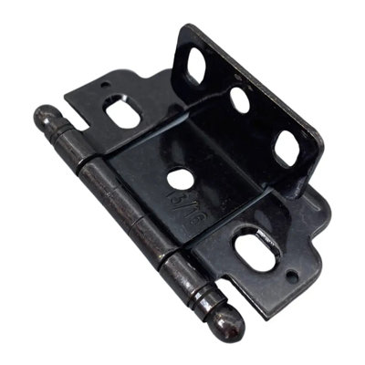 Brixwell BXC0813UBDAE Full Inset Cabinet Hinge, 2-1/2" Length, 15/16" Width, 1-7/16" Projection For Door Hardware Dark Antique English