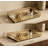 Gold Mirrored Bar Cart Tray With Handles - Large Capacity Decorative Organizer For Liquor Display And Home Decor