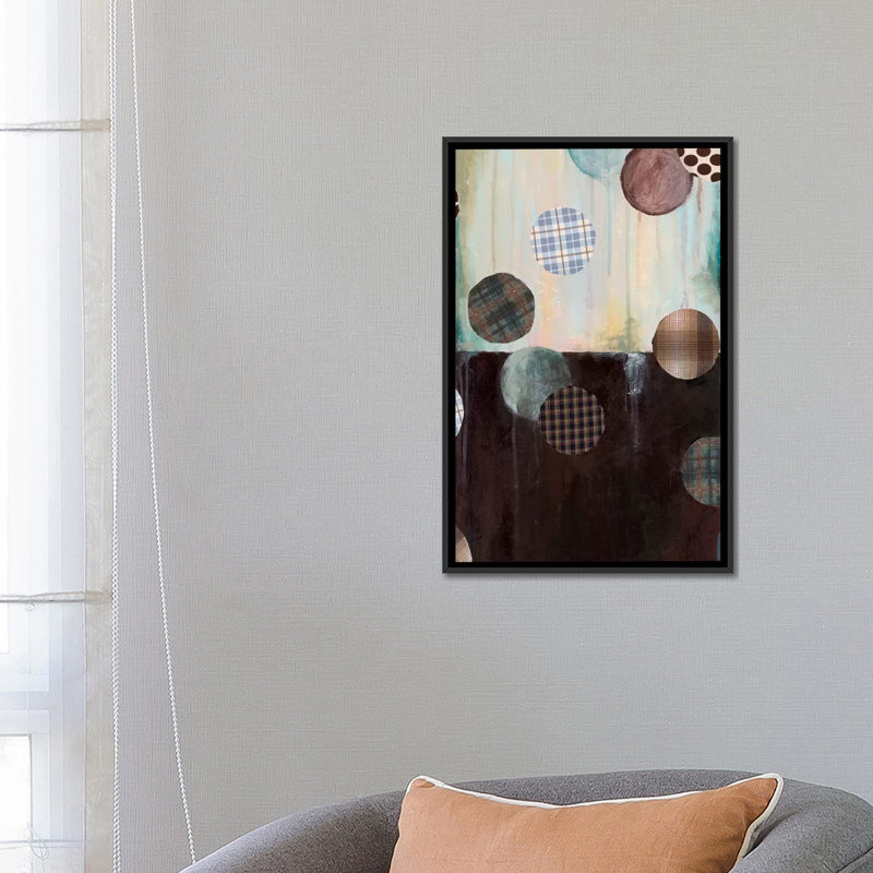 « grayson patchs ii » par wani pasion, impression sur toile, H 26 po x l 18 po x P 1,5 po, Toile encadrée noire, Pas de tapis
