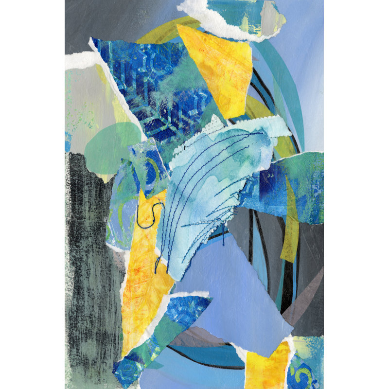 Reclaimed Collage II - Painting, 91cm H x 61cm W, Wrapped Canvas