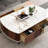 Simple modern rock slab storage coffee table