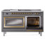 ILVE Nostalgie II Noblesse 60 po à 2 brûleurs, plaque chauffante, plaque de cuisson française-939345243-939345233