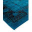 Tapis bleu noué à la main Mazarine, unique en son genre - bleu