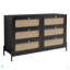 Armoire de rangement moderne en rotin à 6 tiroirs avec commode moderne pour chambre à coucher, salon, entrée et couloir