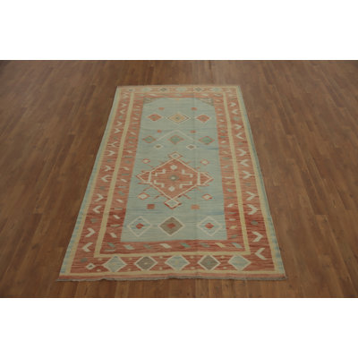 Tribal Wool Kilim Handwoven Area Rug 5x8