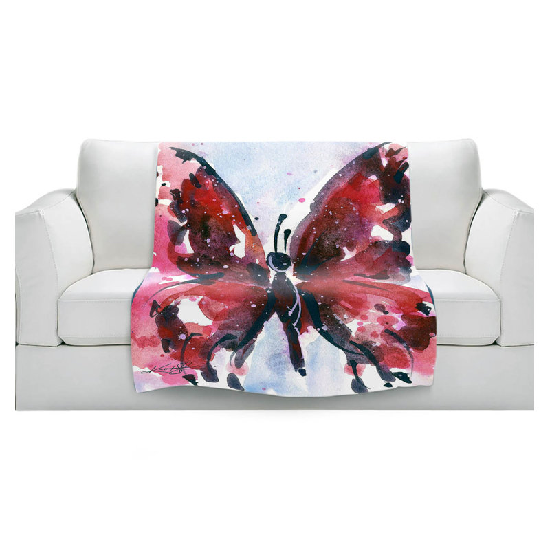 Couverture sherpa à papillon doux, l 51 po x L 60 po