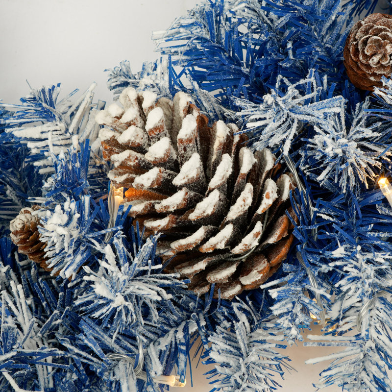 Ensemble de 4 pièces de sapin de Noël artificiel pré-éclairé