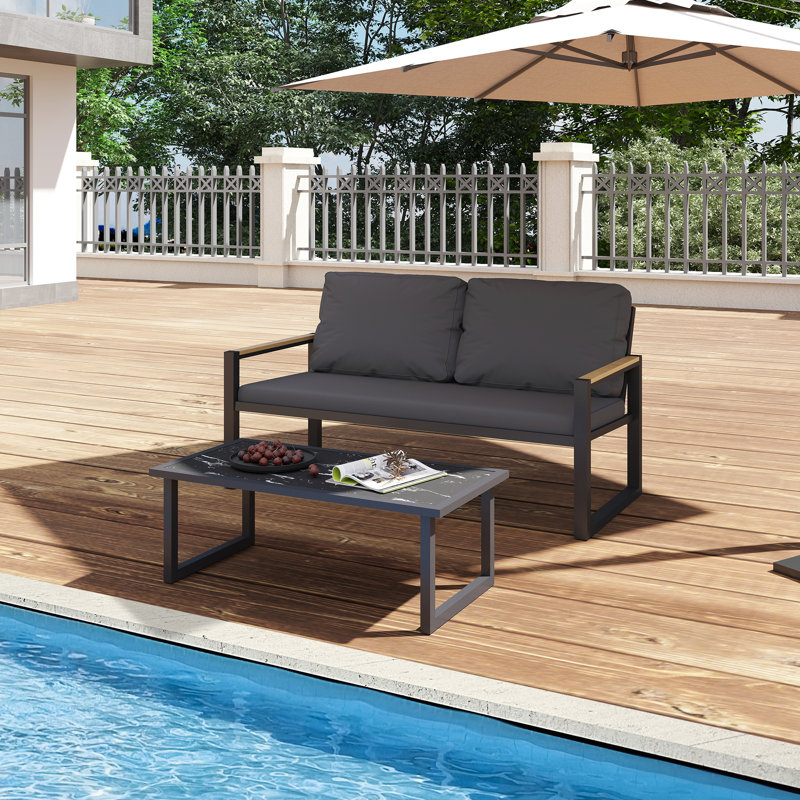 Maleta 2 - Person Patio Conversation Set with Cushions