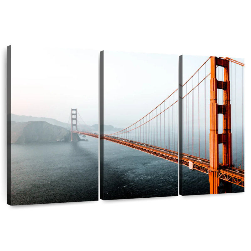 Hazy Golden Gate Bridge, 48" H x 74" W