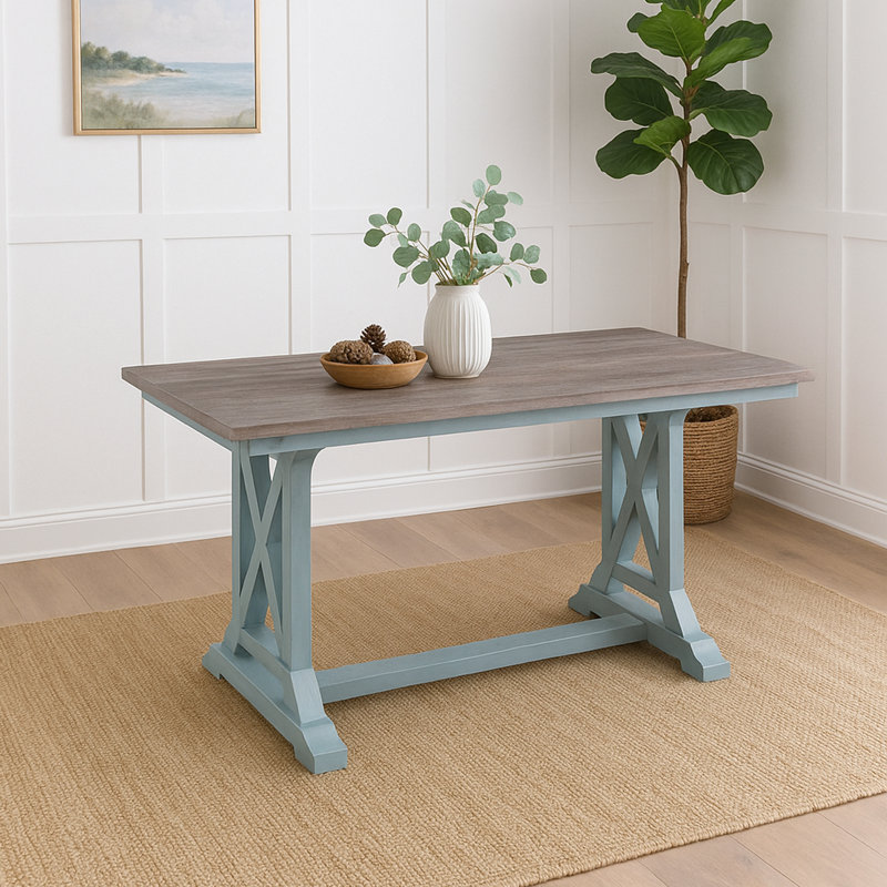 Table de salle à manger Amiee-Lee, Turquoise clair, H 36 po x l 60 po x P 30 po