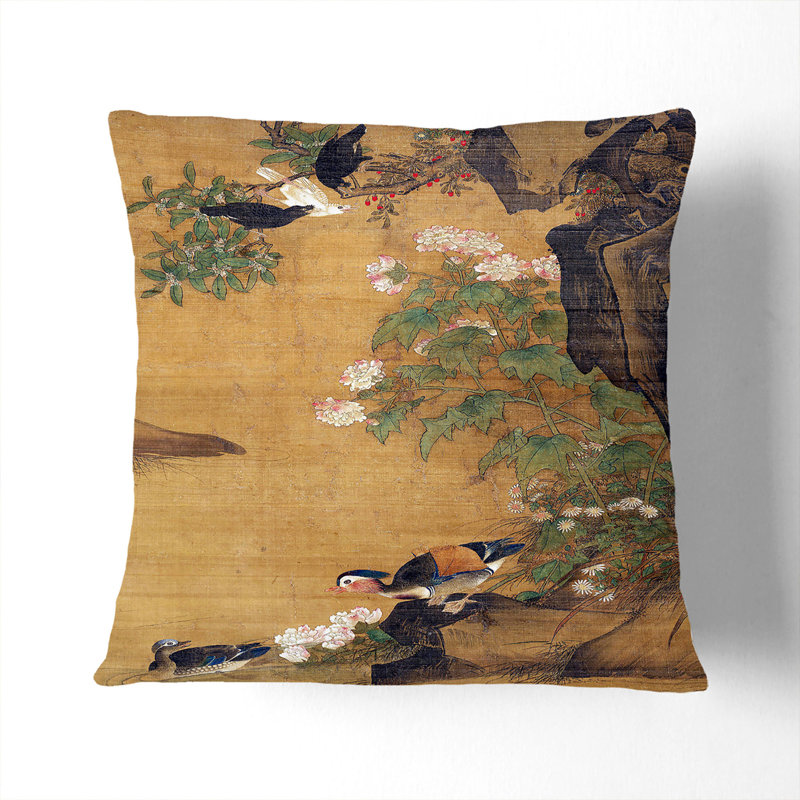 Square Throw Cushion, 40cm H x 40cm W x 15cm D, White