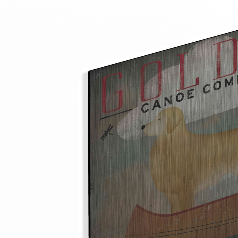 «Golden Dog Canoe Co» par Ryan Fowler, H 12 po x l 12 po