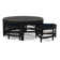 Raffles Rattan Cocktail Table with Benches